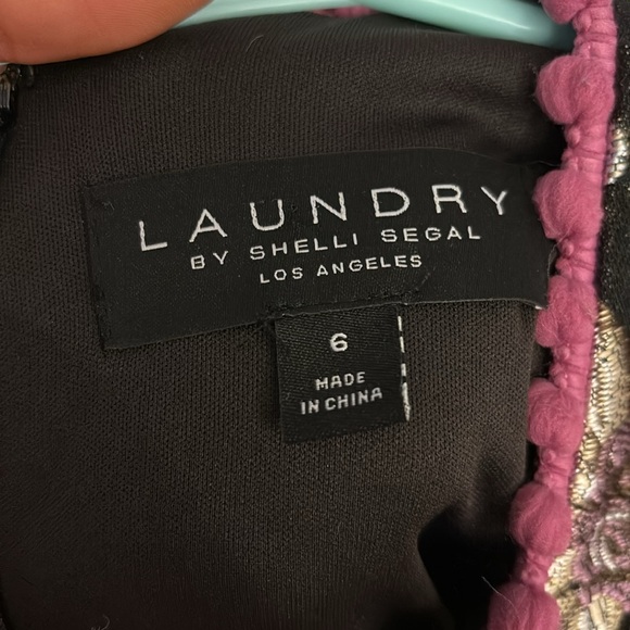 Black Floral Chinese Laundry Dress - Picture 3 of 11
